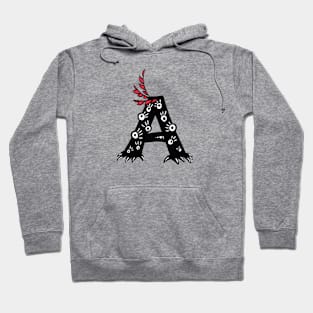 Letter A Funny Monster Character Hoodie